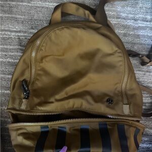 Lululemon Athletica Gold and Black Backpack